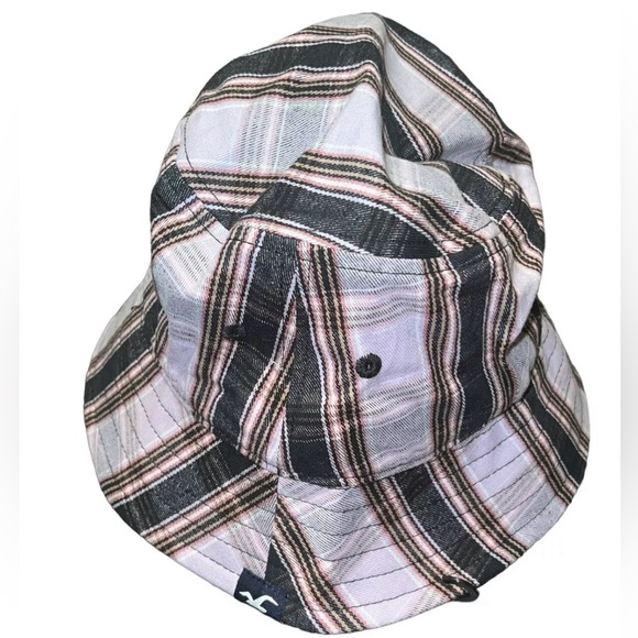 NWT UNISEX HOLLISTER  California  Lavender Plaid  BUCKET HAT ONE SIZE - Picture 3 of 4